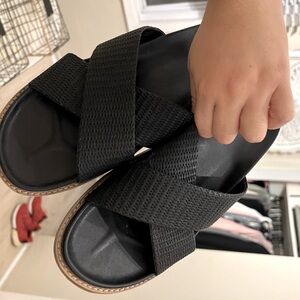 Black Vacay Sandals
